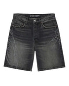 Sp5der Script Web Denim Shorts Black