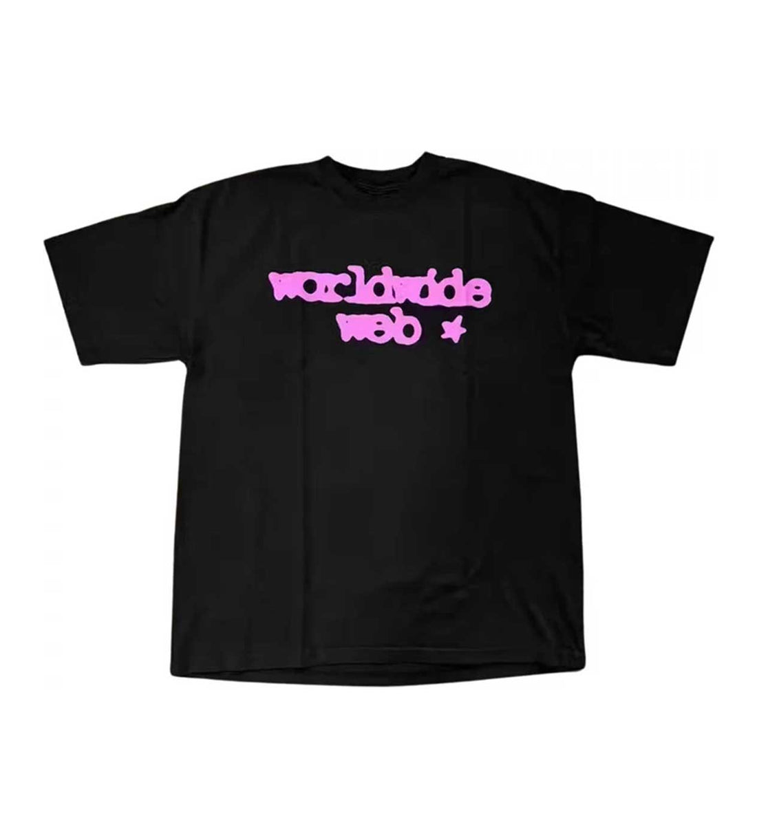 Sp5der WorldWide Web Black/Purple Tee front