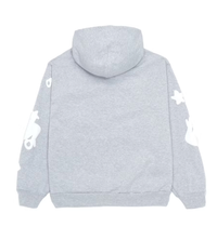 Sp5der Worldwide Beluga Hoodie Heather Grey Back View