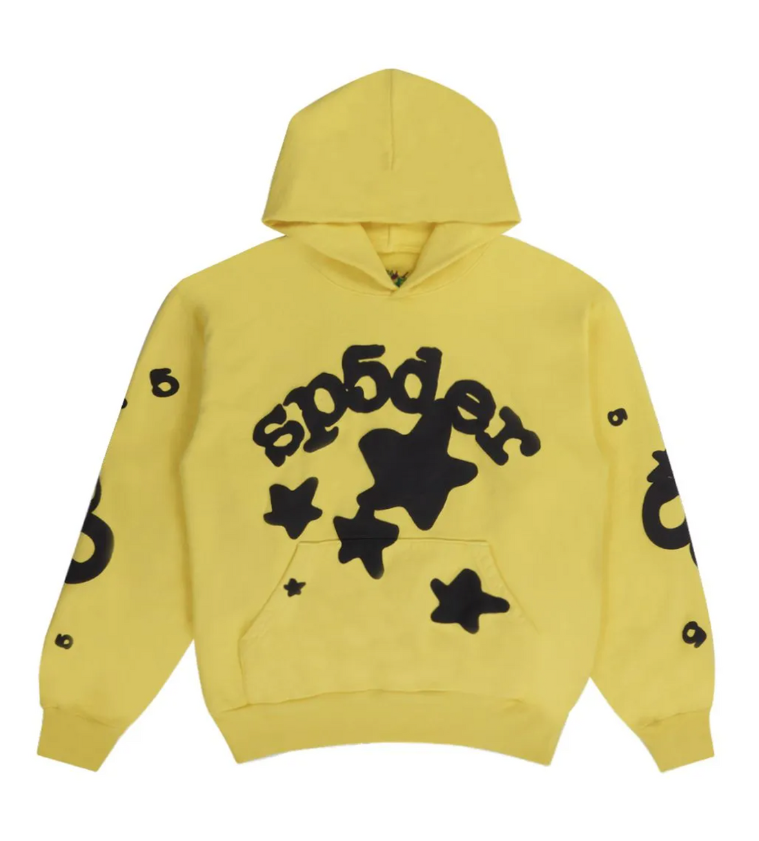Product Image Of Sp5der Beluga Hoodie Gold Front View