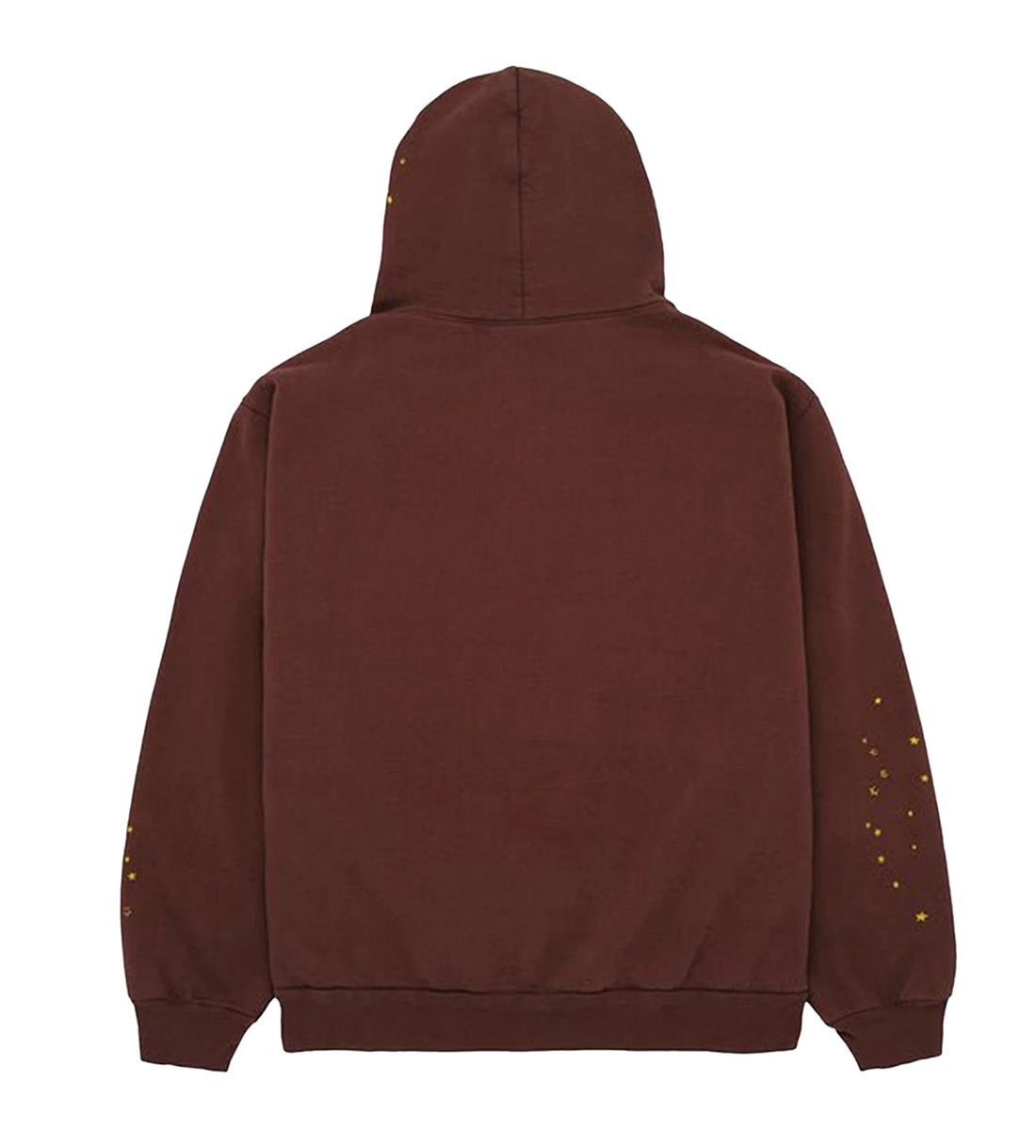 Product Image Of Sp5der Web Logo Hoodie Brown Back View