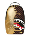 Sprayground Sharks In Paris Gold Drip DLXSV Backpack
