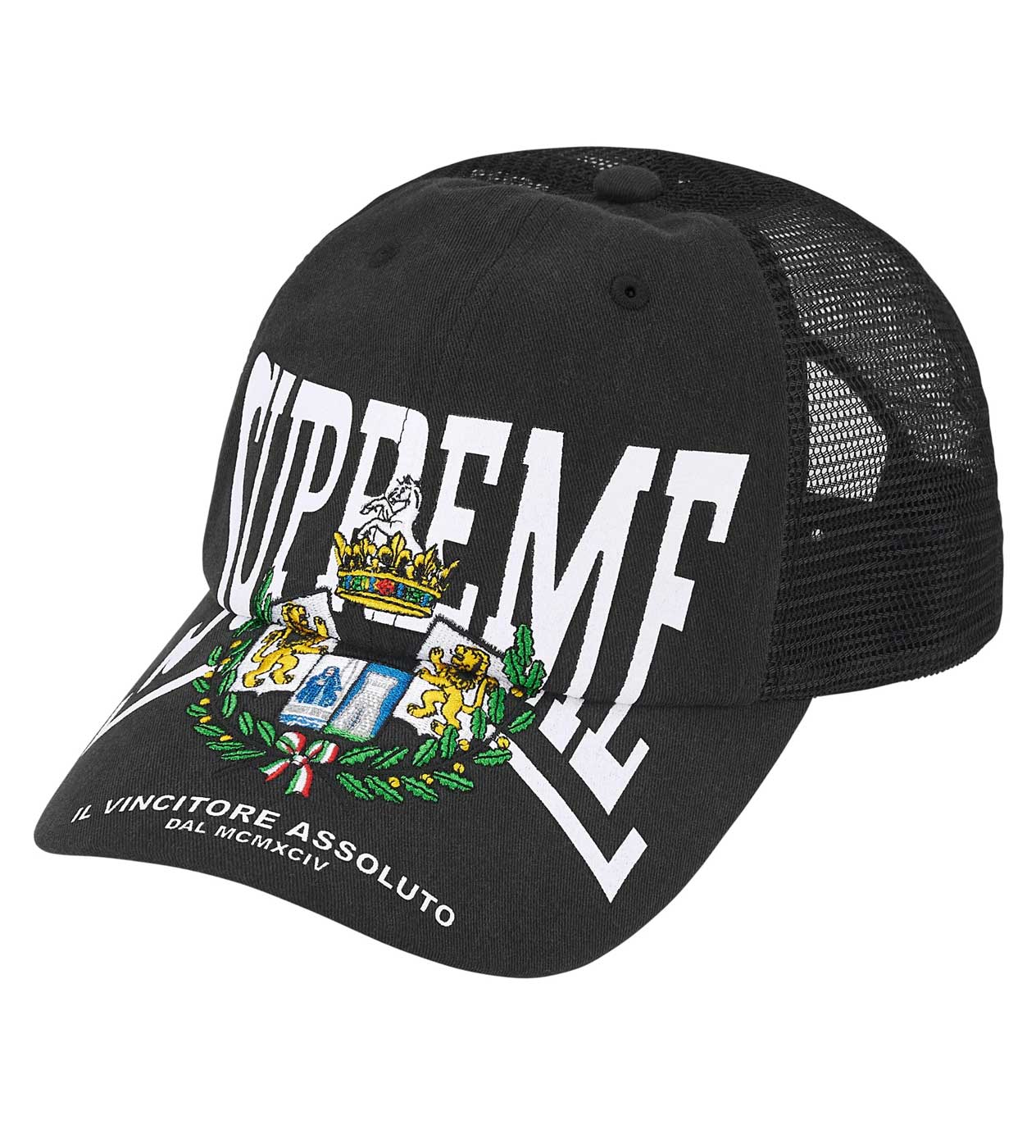 Supreme Big Crest Mesh 6-Panel Hat Black – Restock AR