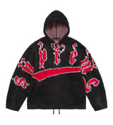 Supreme Brushed Logo Zip Up Sweater Black