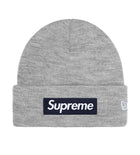 Supreme New Era Box Logo Beanie Grey/Navy