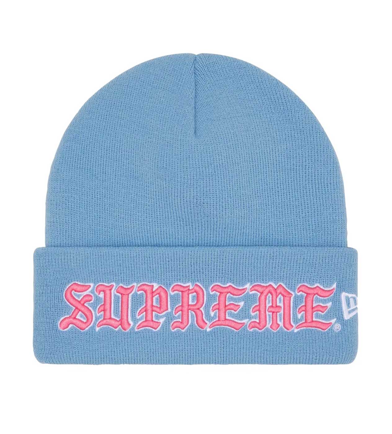 Supreme Old English Beanie Blue/Pink
