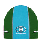 Supreme Racing Panel Beanie Green/Light Blue