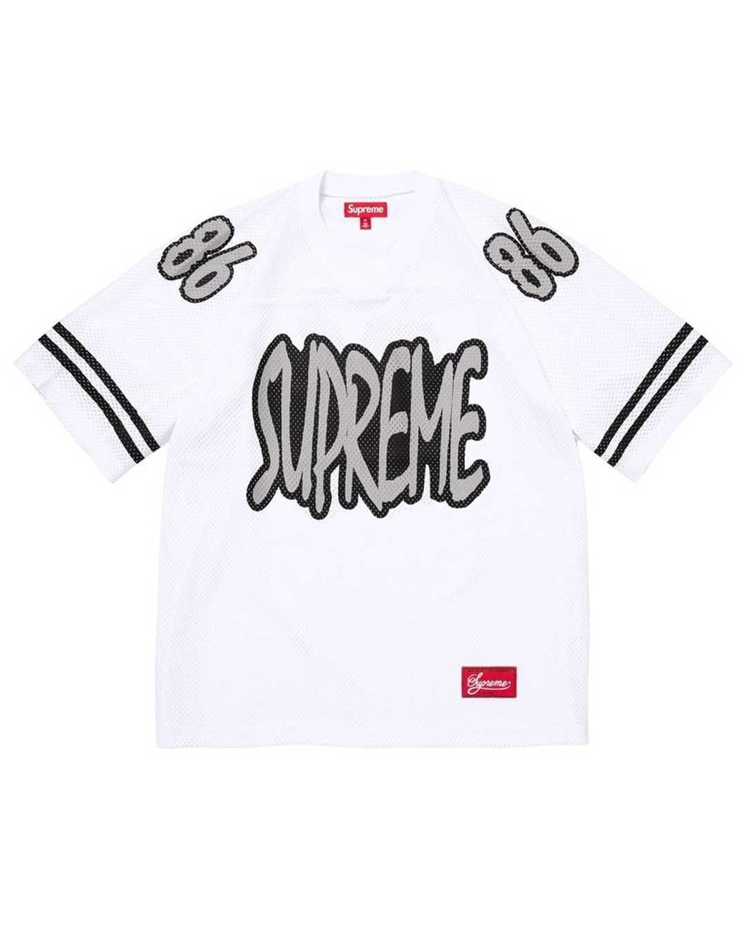 Supreme Reflective Football Jersey White – Restock AR