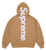 Supreme Satin Applique Hoodie Tan