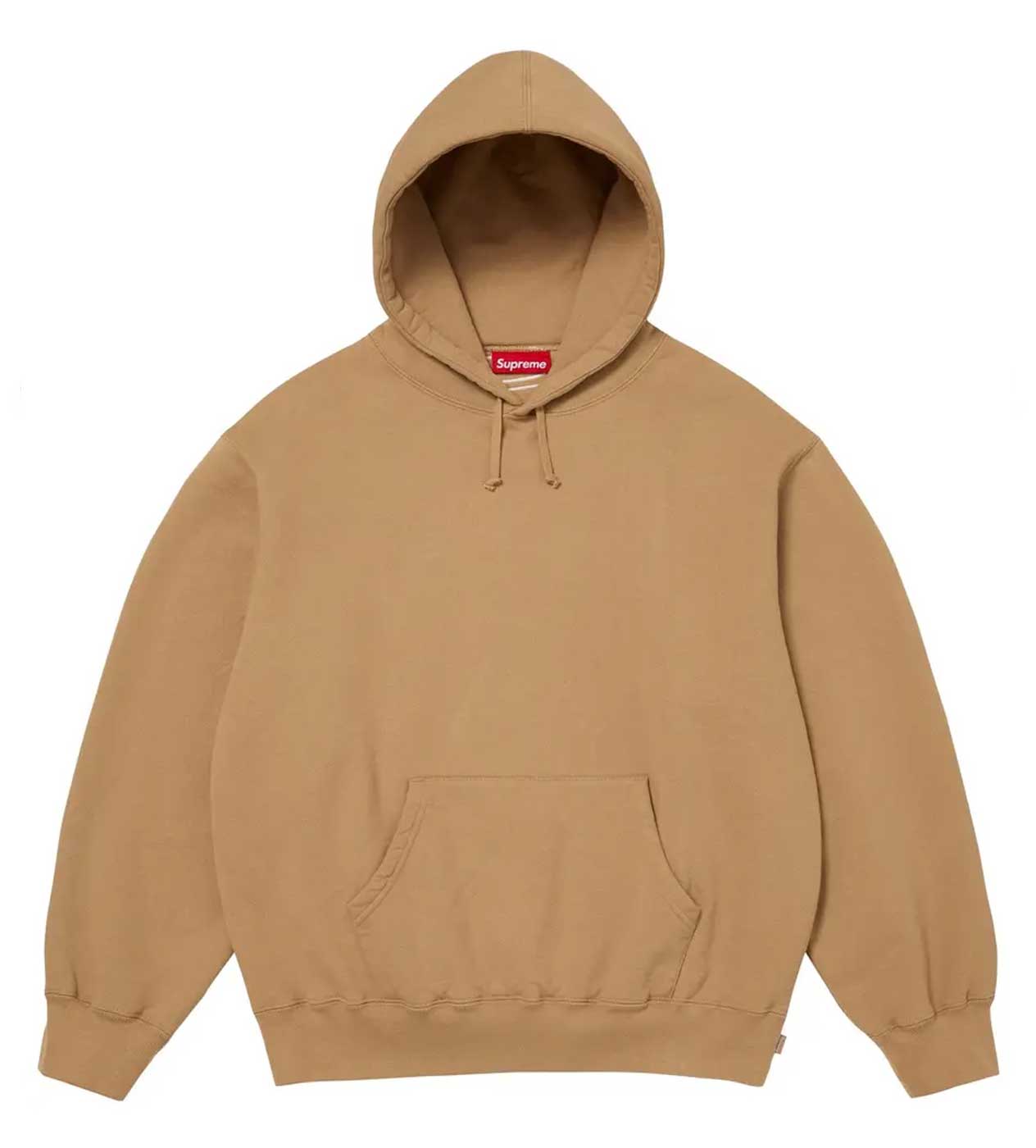 Supreme Satin Applique Hoodie Tan