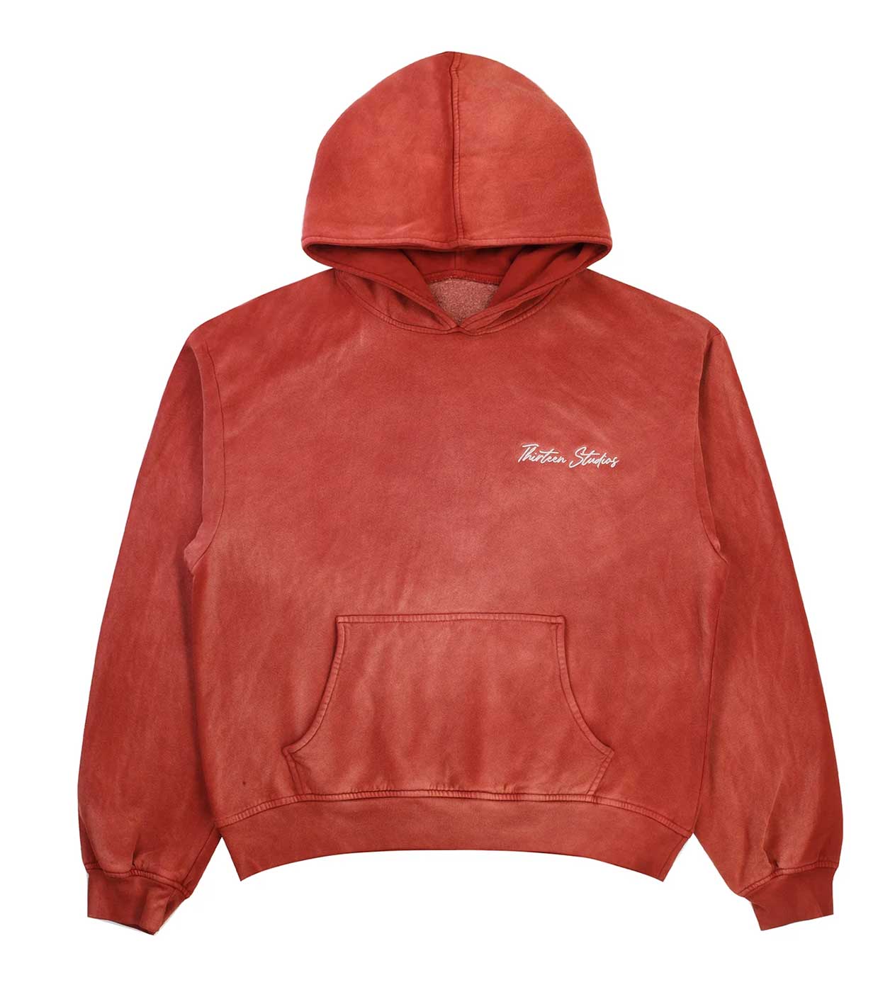 Thirteen Studios Logo Hoodie Faded Red – Restock AR