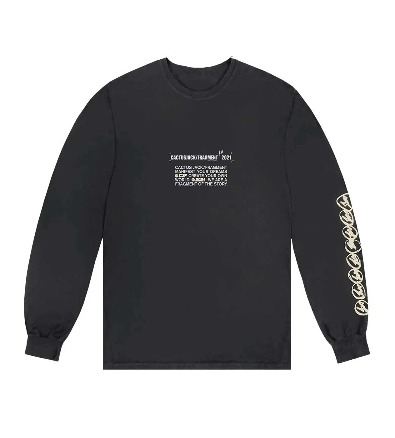 Travis Scott Fragment Logo Long Sleeve Front View