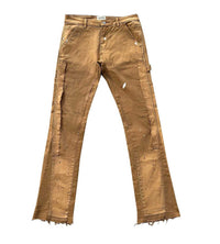 Triple Sevens Flared Jeans Khaki Front View