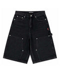Triple Sevens Monogram Denim Shorts Black