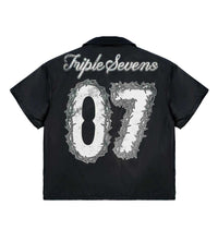 Triple Sevens Nylon Button Up Black