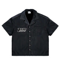 Triple Sevens Nylon Button Up Black