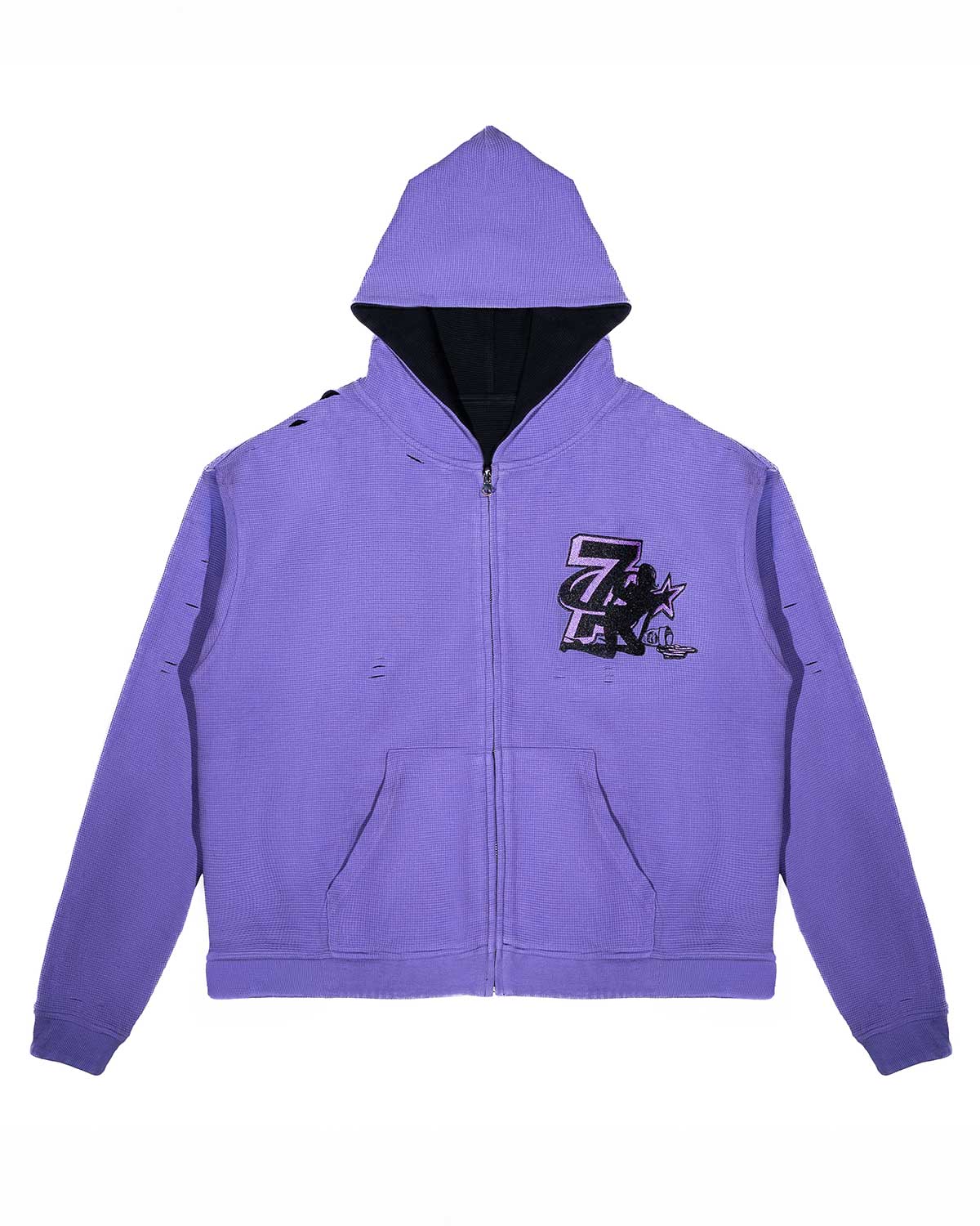 Triple Sevens Trap Reversible Zip Up Hoodie Black – Restock AR
