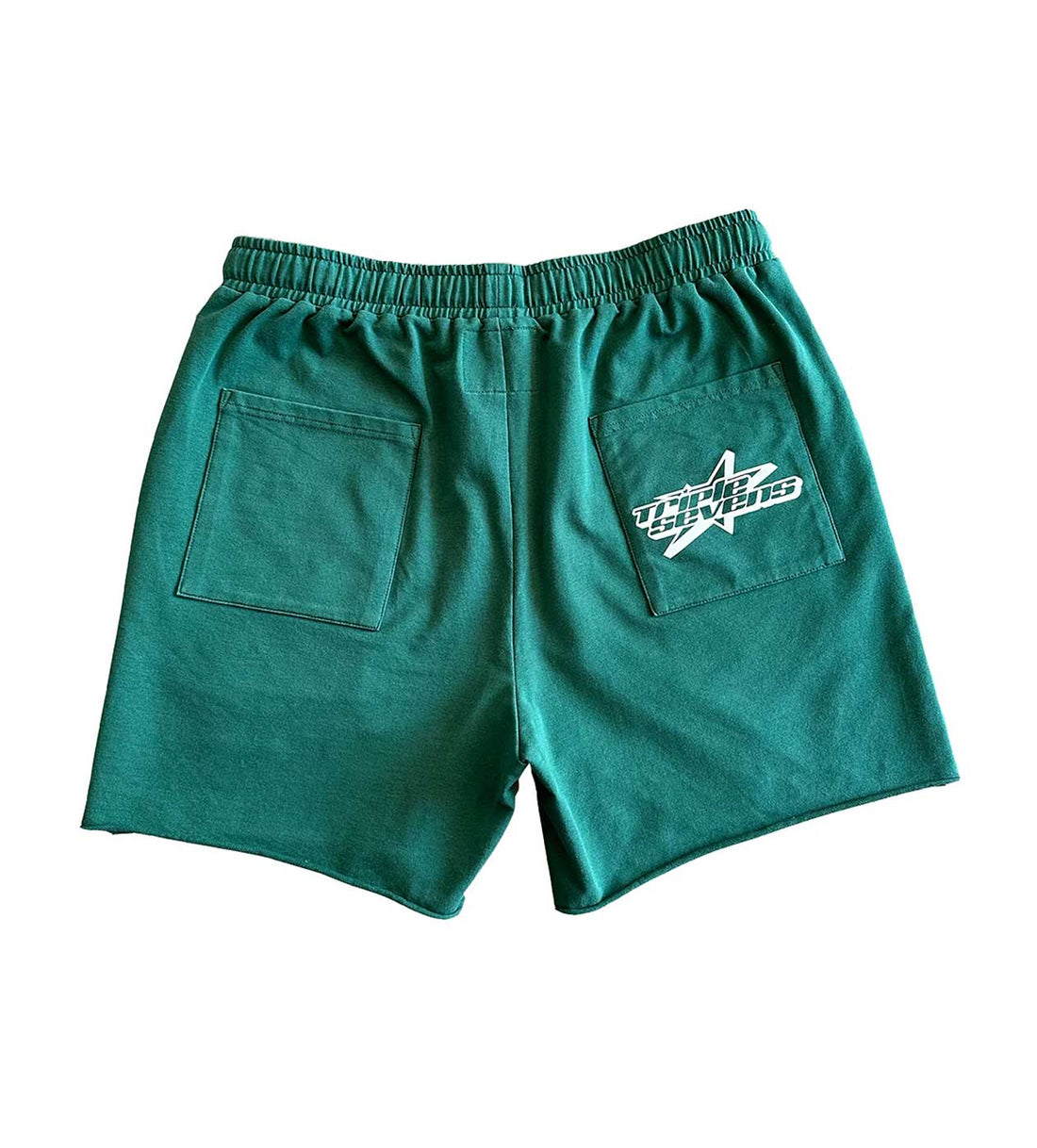 Triple Sevens Green Shorts Back View