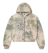 Vale Forever Cheetah Camo Zip Up Green
