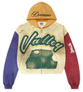 Vale Forever Collage Zip Up Hoodie Cream