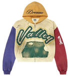Vale Forever Collage Zip Up Hoodie Cream