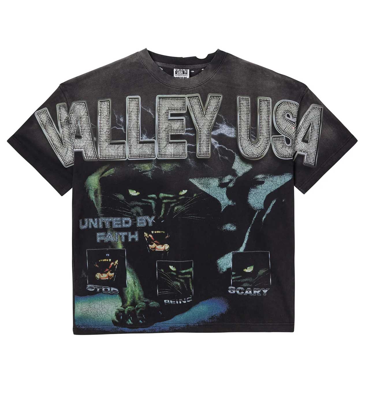 Vale Forever Faith Bling Tee Black