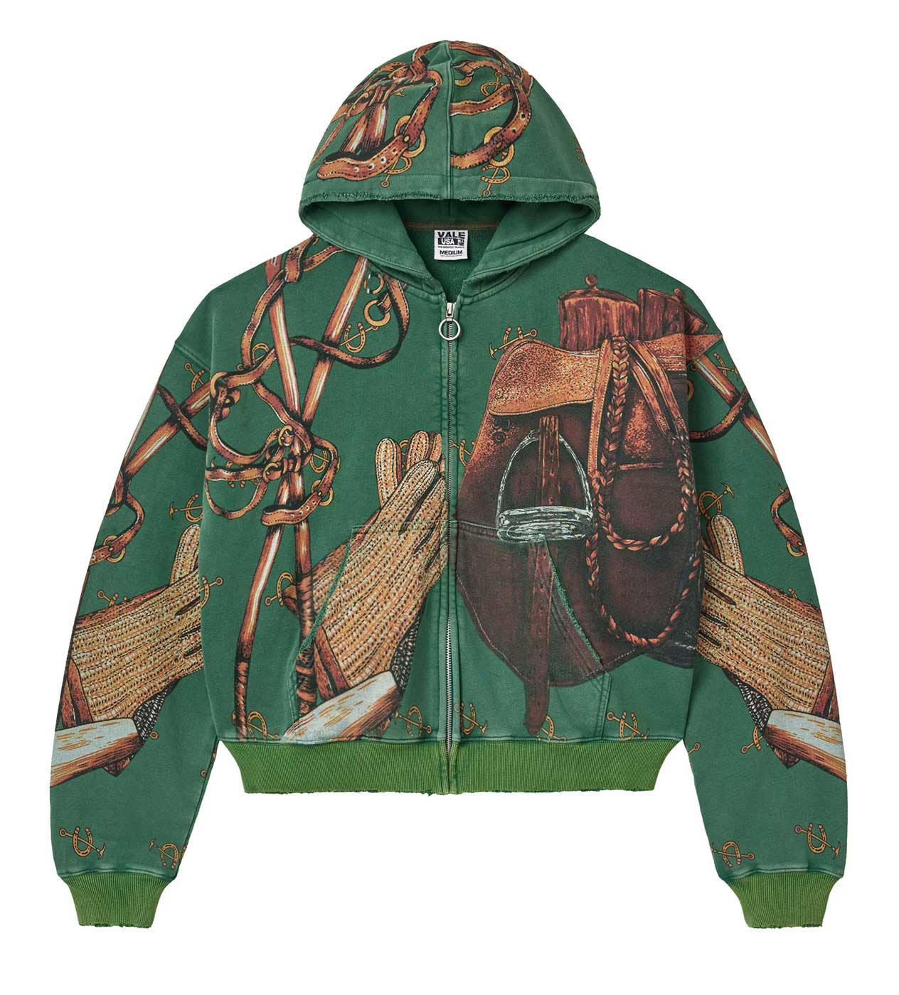 Vale Forever Heritage Zip Up Hoodie Green