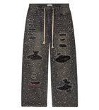 Vale Forever Iced Out Denim Pants Black