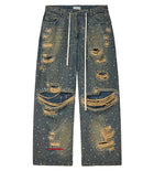 Vale Forever Iced Out Denim Pants Blue