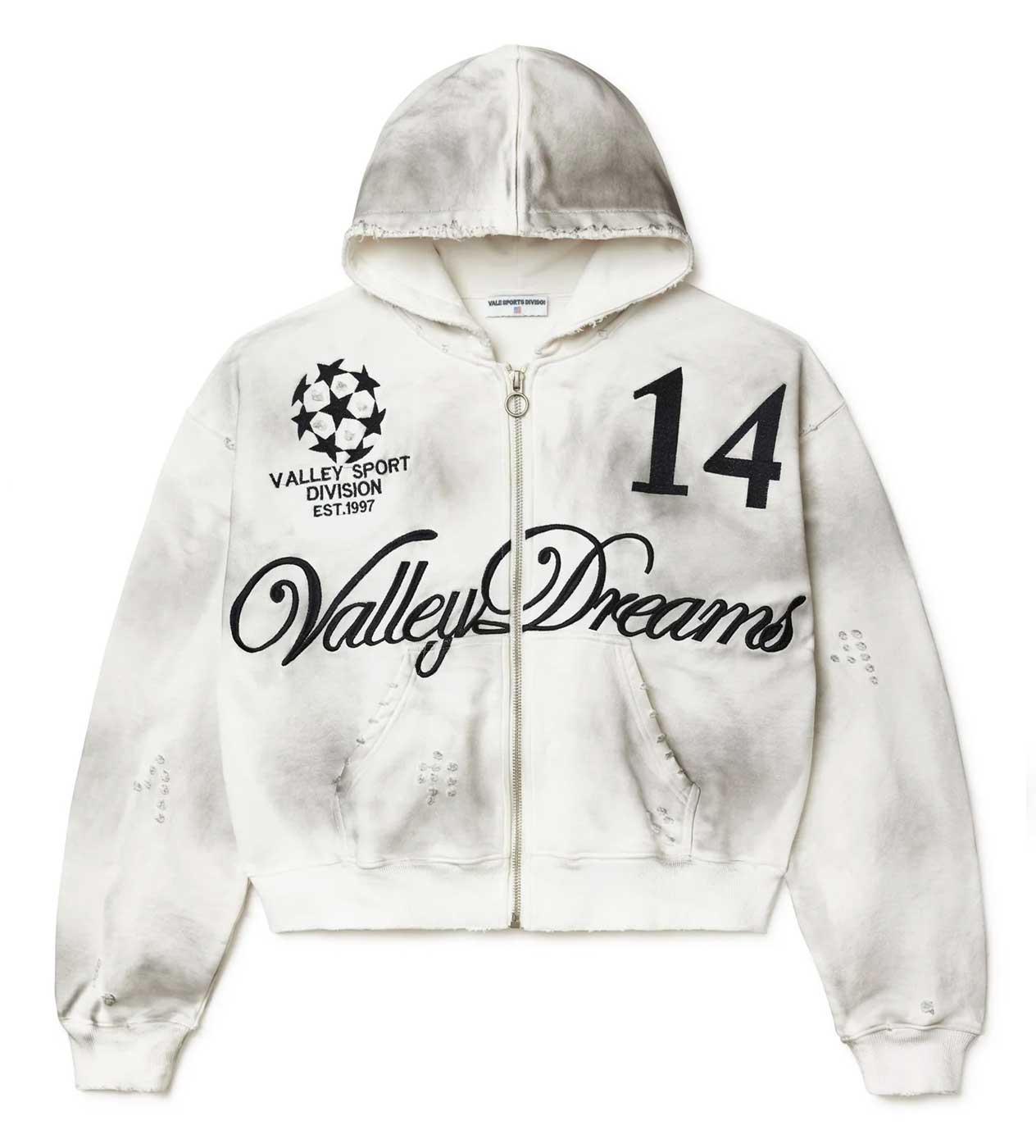 Vale Forever Oreo 14 Zip Up Hoodie White