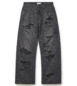 Vale Forever Rain Rhinestone Denim Jeans Black