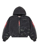 Vale Forever VSX Camo Hood Bomber Jacket Black