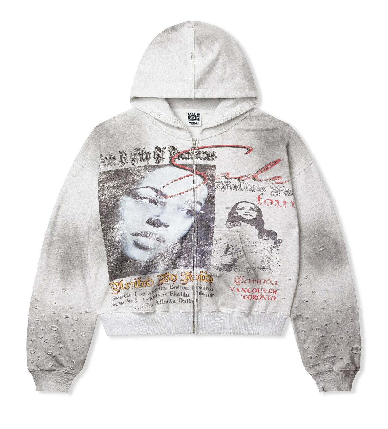 Vale Forever Valley Fest Zip Up Hoodie Grey – Restock AR