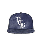 Vertabrae Distressed Hat Navy (Snapback)