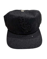 Vertabrae Obsidian Rhinestone Snapback Black