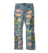 Who Decides War ROYGBIV Fusion Denim Sky Blue/Multi