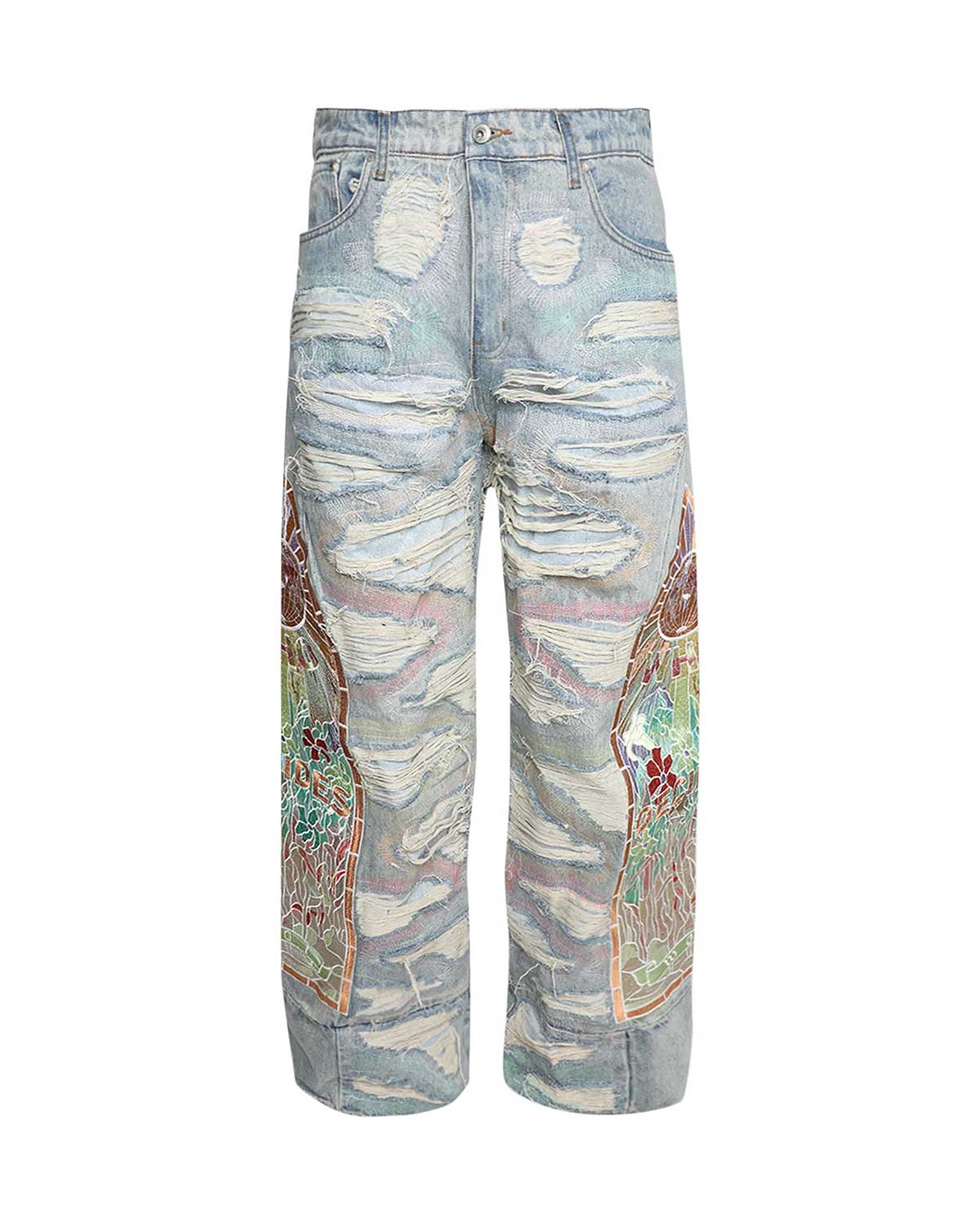 Who Decides War Side Embroidery Denim Sky Blue/Multi – Restock AR