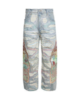 Who Decides War Side Embroidery Denim Sky Blue/Multi