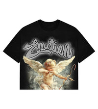 Mixed Emotions Cupid Cropped Tee Black