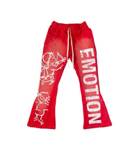 Mixed Emotions Cupid Flare Sweatpants Red
