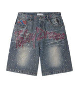 Vale Forever Iced Out Jorts Blue