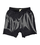 Mixed Emotions Wild Rhinestone Shorts Black
