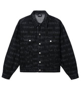 Revenge All Over Logo Denim Jacket Black