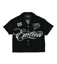 Mixed Emotions Signature Button Up Tee Black