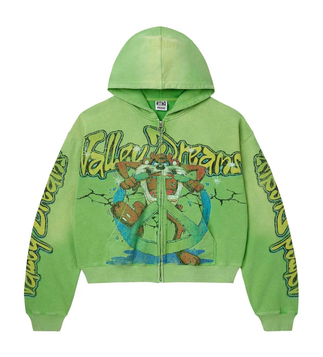 Vale Forever Taz Zip Up Hoodie Lime – Restock AR