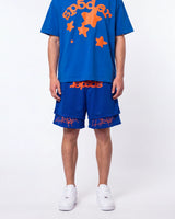 Sp5der Mesh Double Layer Shorts Blue