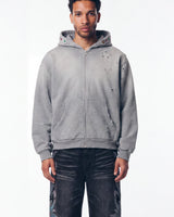Bravest Studios Sapphire Zip Up Hoodie Heather Grey