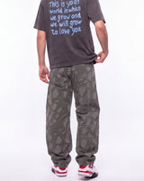 Revenge Graffiti Distressed Boro Denim Pant Grey