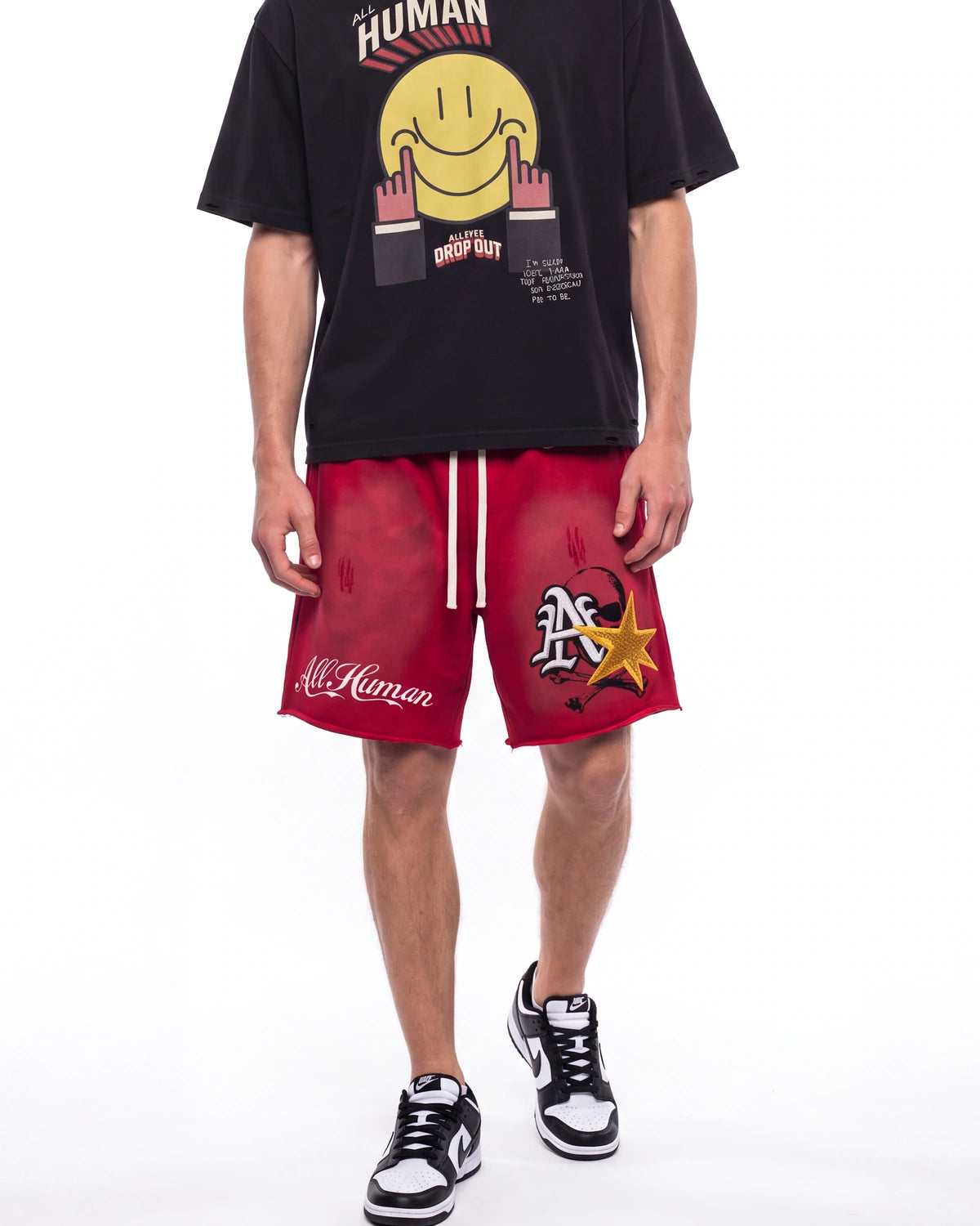 All Human Mars Shorts Red