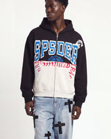 Sp5der Campers Field Zip Up Hoodie Onyx